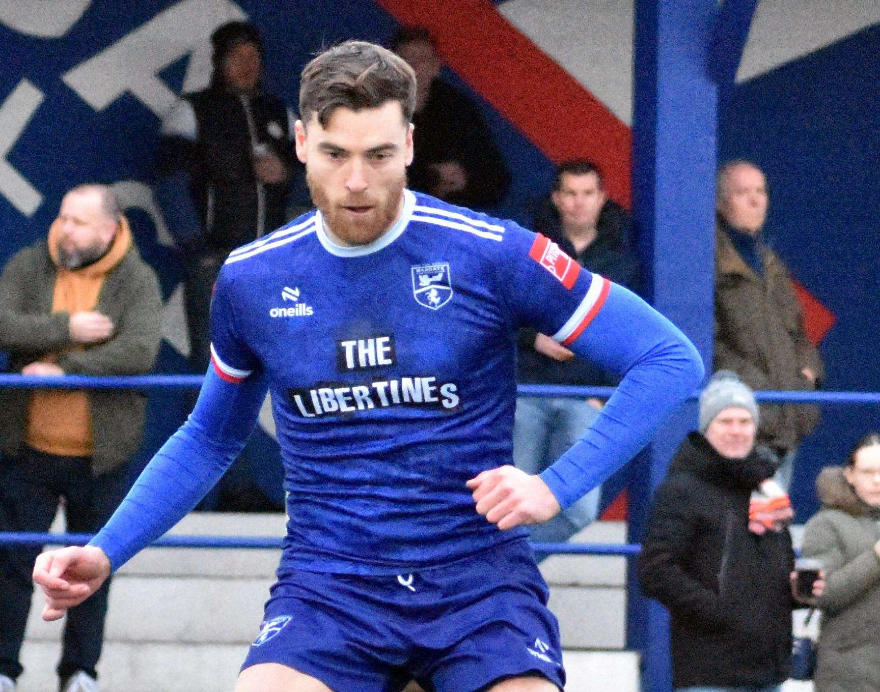 Lewis Knight - got on the scoresheet on his 100th Margate appearance. Picture: Randolph File