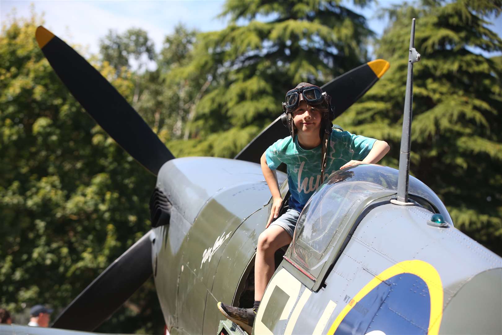 There was a full sized spitfire on the day. Picture: Andy Barnes Photography