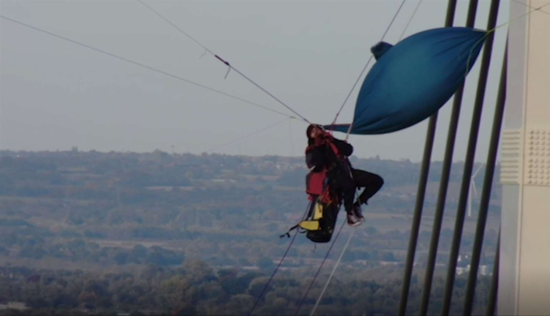 Just Stop Oil protesters scaled a bridge on the Dartford Crossing in October last year (Essex Police/PA)