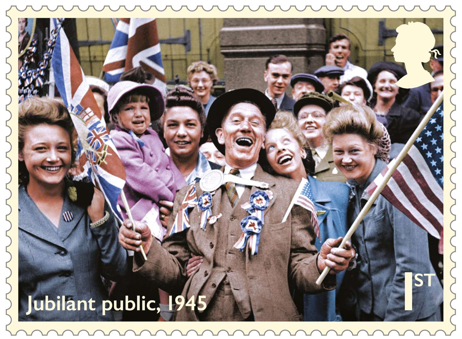 The stamps have been colourised to mark the anniversary (Royal Mail/PA)