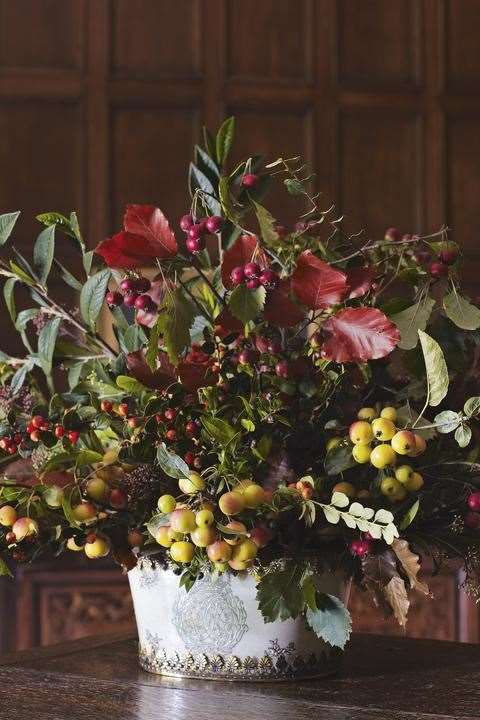 A winter posy for the Queen, featuring a mix of evergreen leaves and colourful berries (Royal Collection Trust/Her Majesty Queen Elizabeth II 2021/PA)