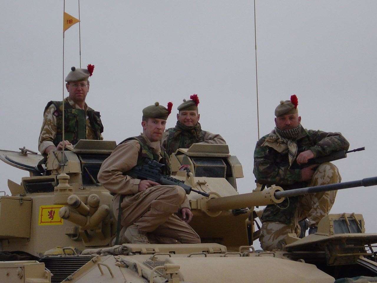 Former Marlborough House, Hawkhurst, pupil Lt Col Mike Riddell-Webster, first on the left, led 1300 forces as Commander of the Black Watch in the Iraq War