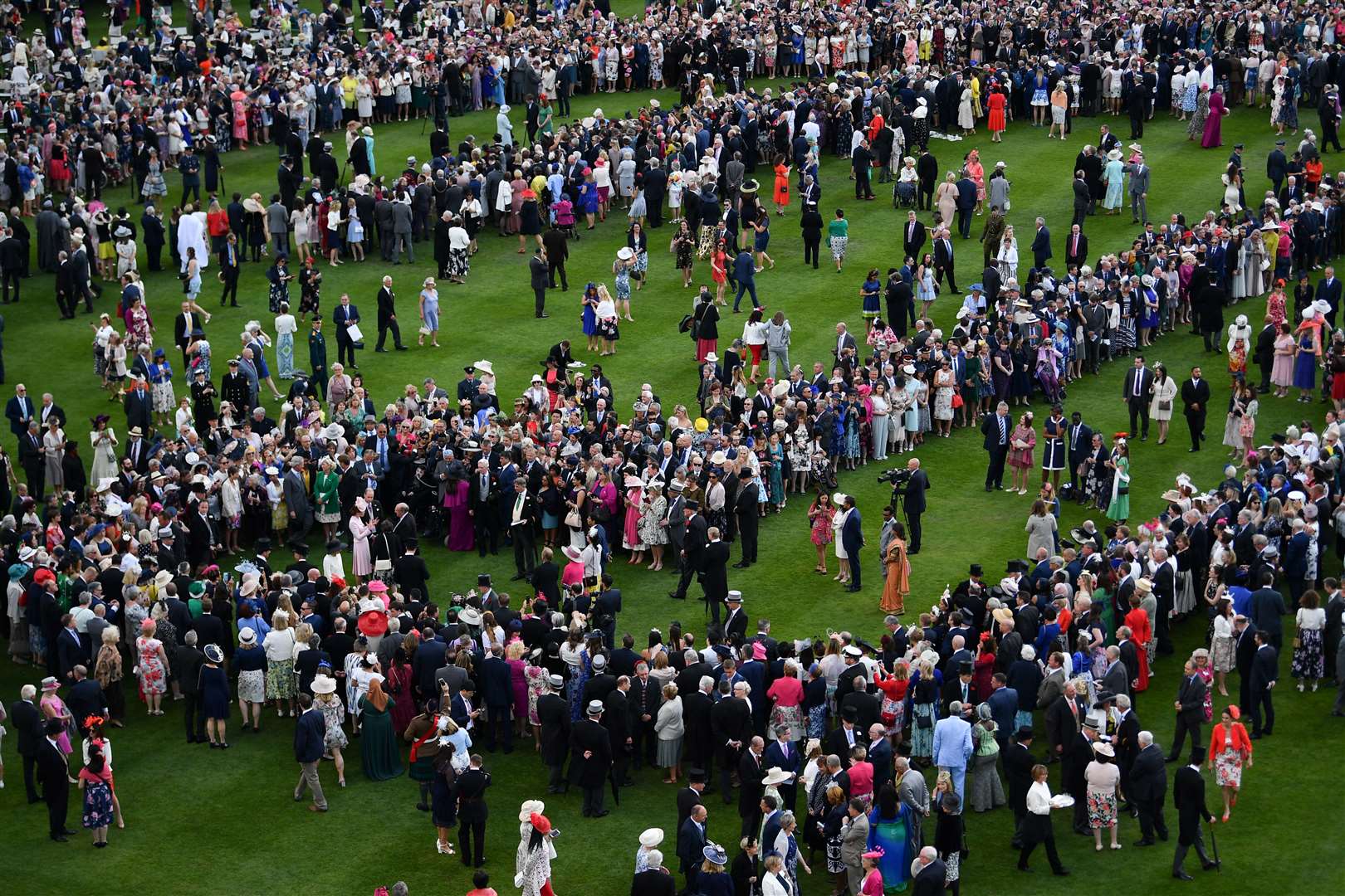 Guests attending a garden party at Buckingham Palace (Ben Stansall/PA)