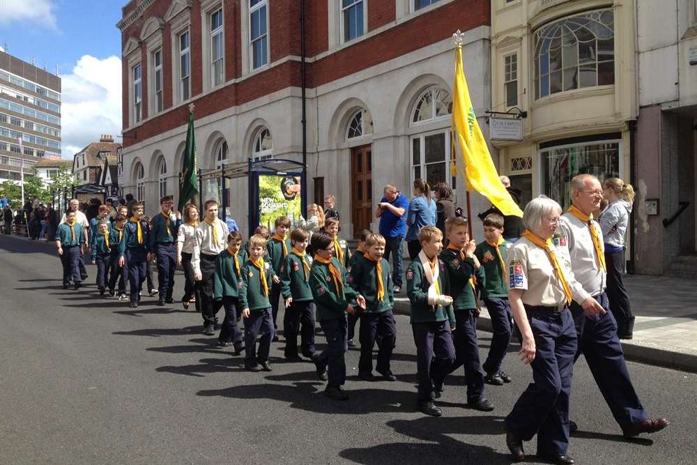 Scouts lead St George's Day parades in Maidstone 