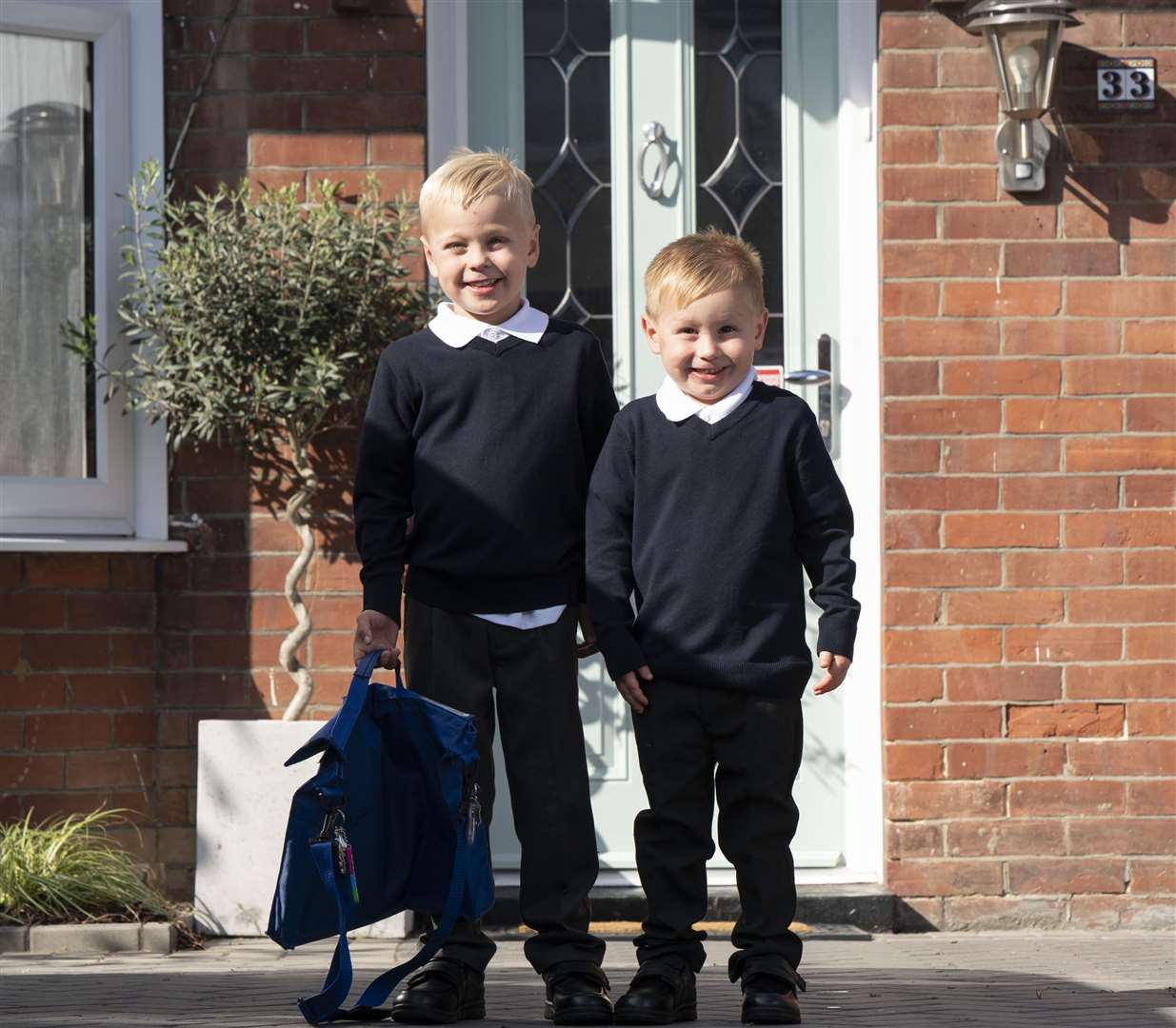 Six-year-old Joshua and four-year-old Charlie seem excited by the opportunity. Picture: David Levenson