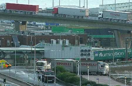 The scene of the fatal accident in Dover early today. Picture: Paul Boland, www.doverforum.co.uk