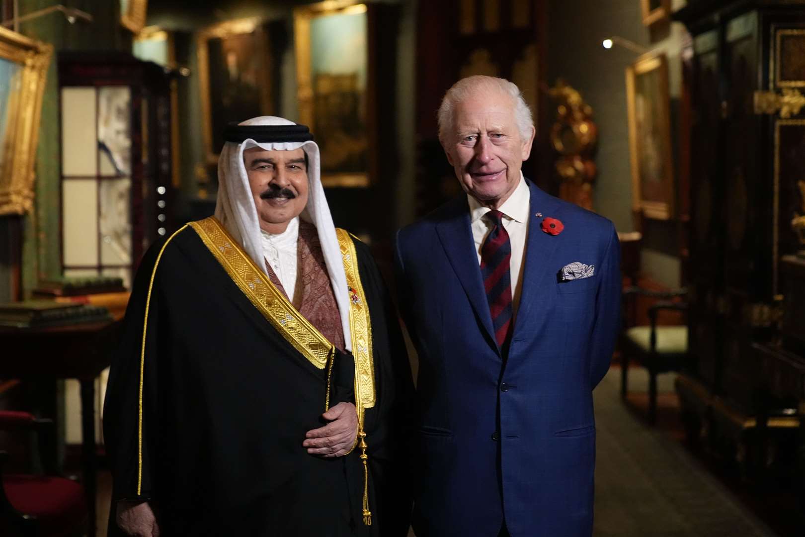 The King hosted King Hamad bin Isa Al Khalifa at Windsor Castle (Aaron Chown/PA)