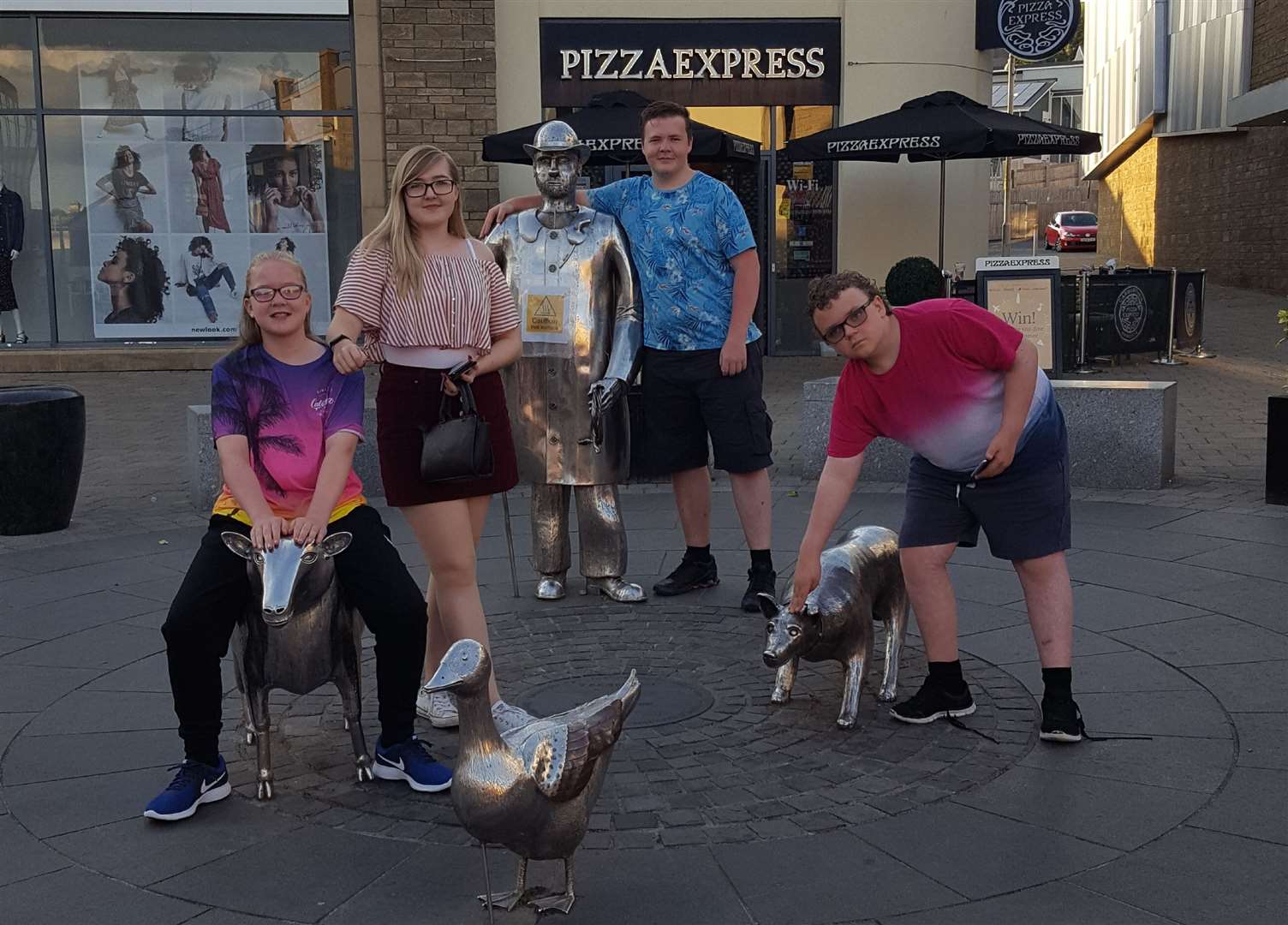 Oakley celebrates his 13th birthday with brother Ellis,17, Maisie,18 and Tilly, 12