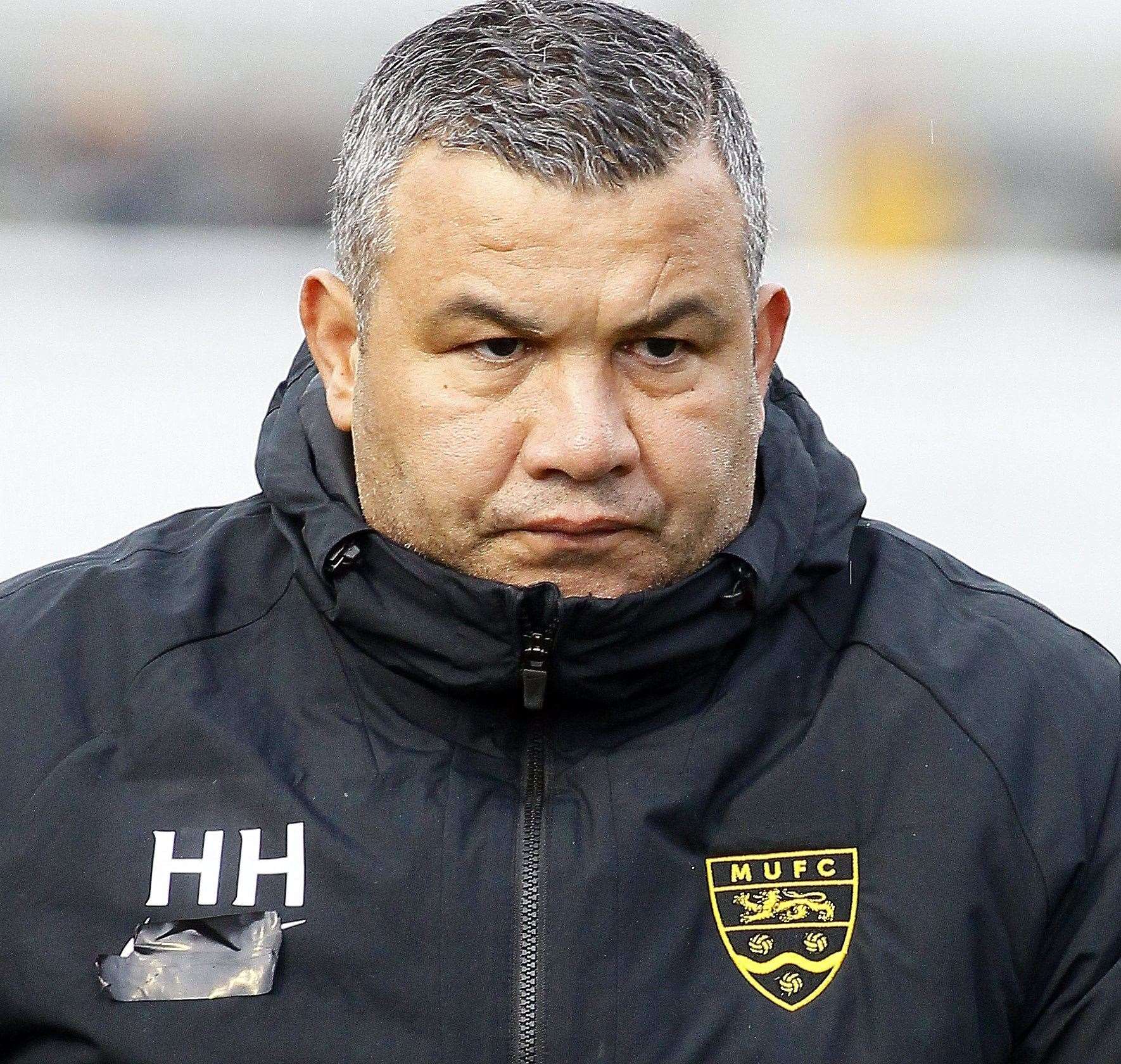 Maidstone United head coach Hakan Hayrettin Picture: Sean Aidan