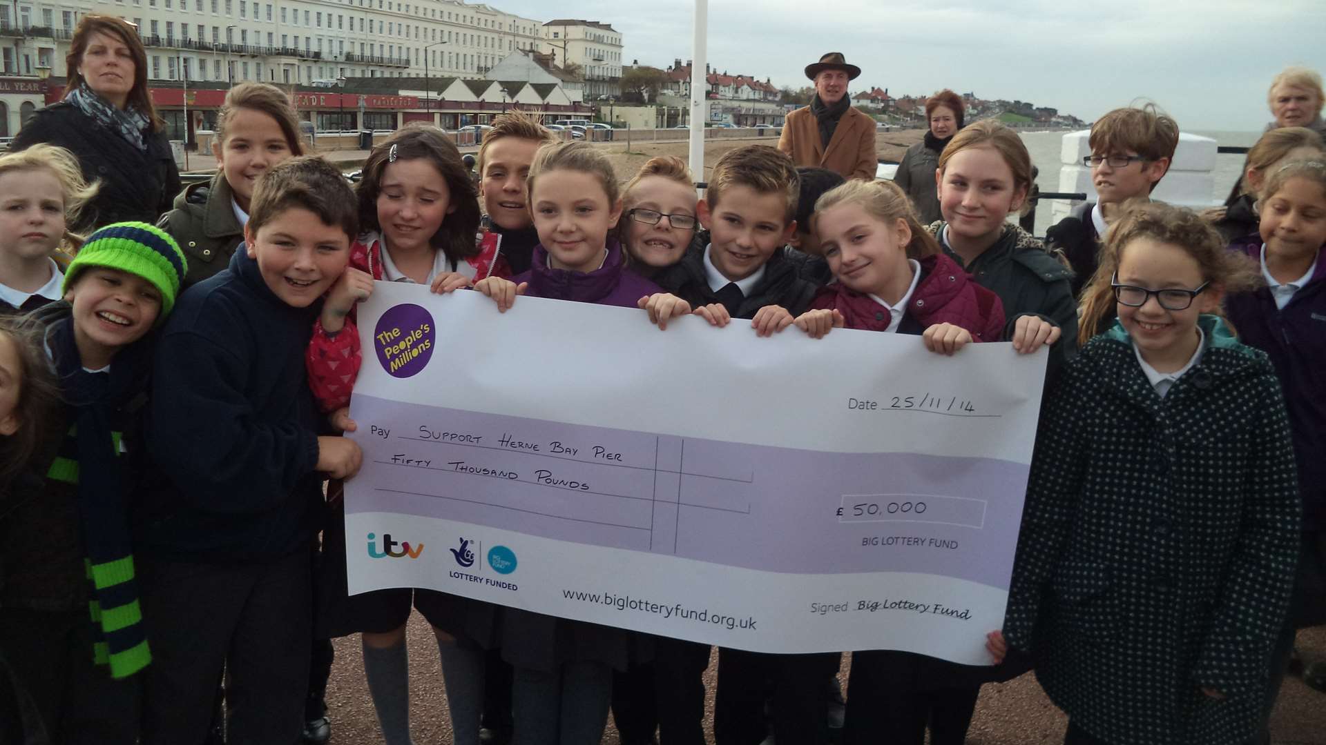 Herne Bay Junior School pupils celebrated the news earlier