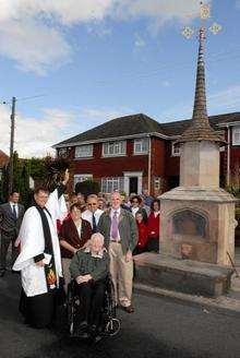 Re-dedication of The Pump at Teynham by The Rev Steve Lillicrap.