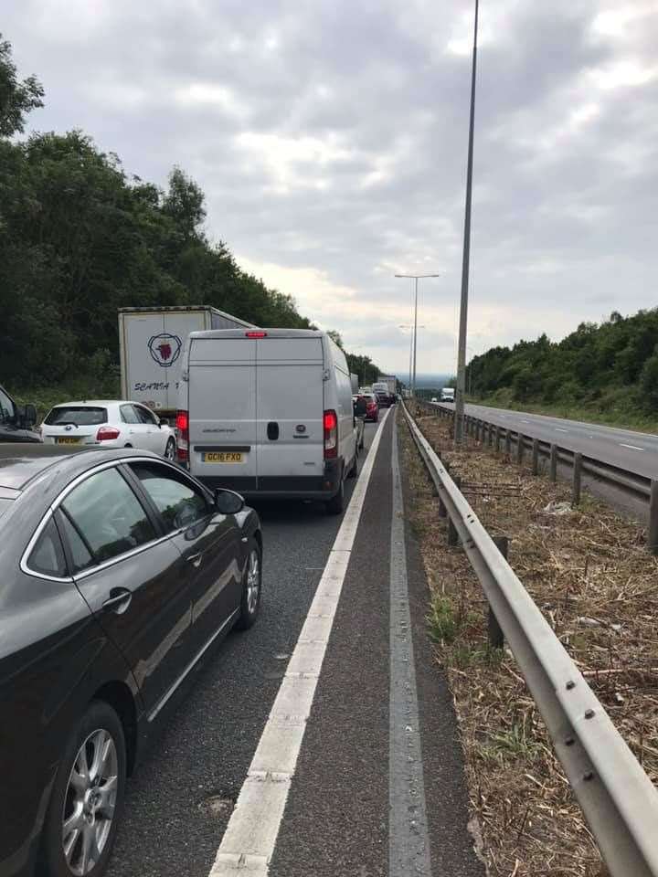 Drivers were stuck at a standstill for hours during the first weekend of roadworks