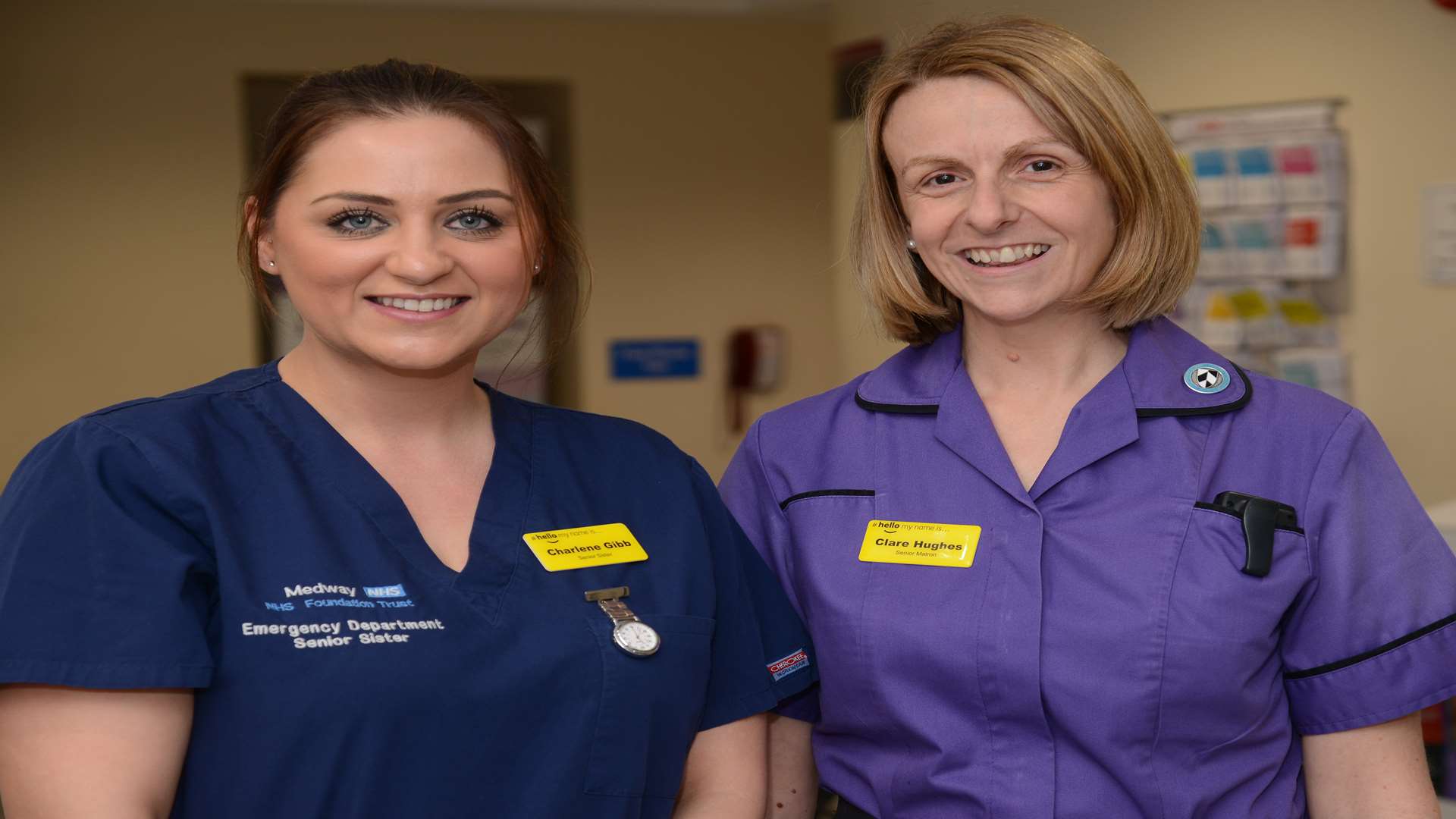 Senior sister Charlene Gibb and senior matron Clare Hughes