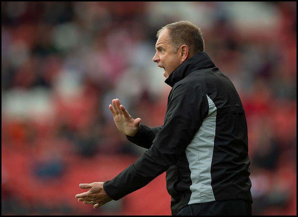 Gillingham manager Steve Lovell at Doncaster Picture: Ady Kerry (4918294)