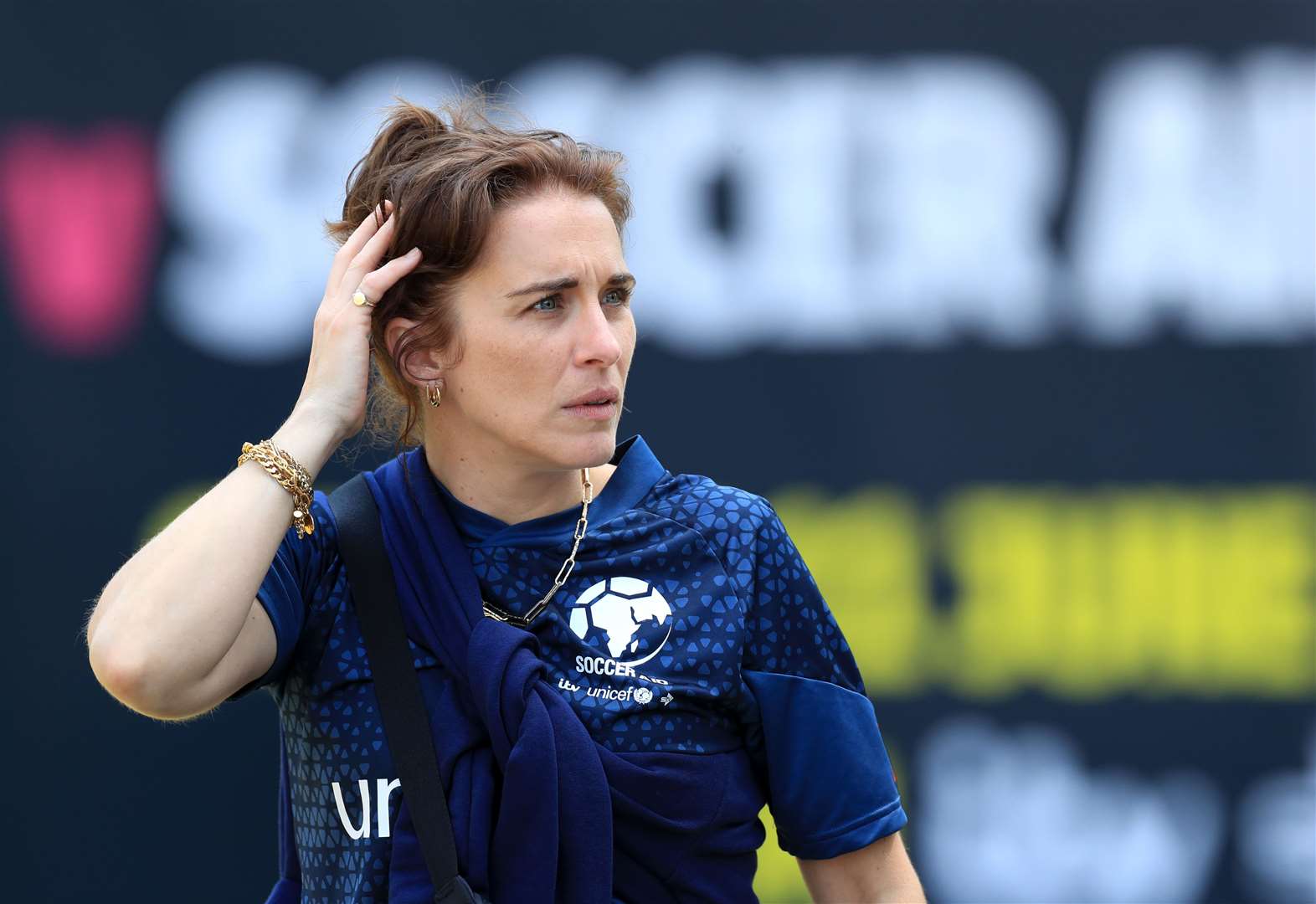 Vicky McClure joined the England squad at this year’s Soccer Aid, going head-to-head with Line of Duty co-star Martin Compston (Bradley Collyer/PA)