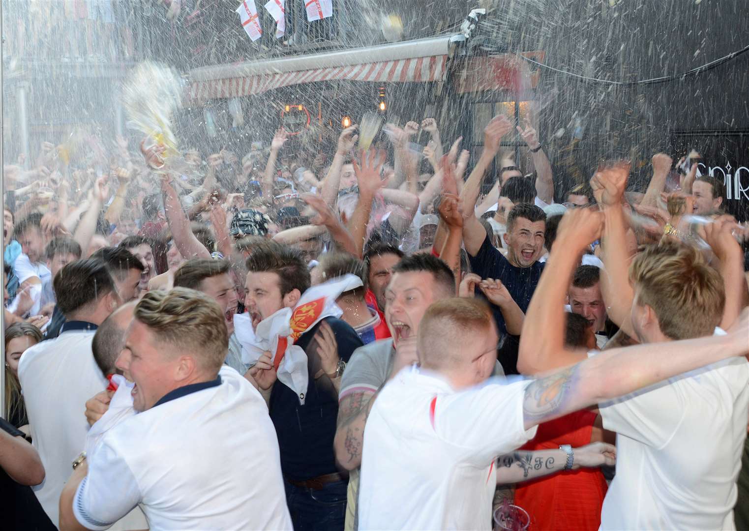 England fans going wild at The Source Bar in Maidstone during the 2018 World Cup