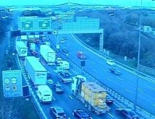 Tailbacks at the Dartford Crossing