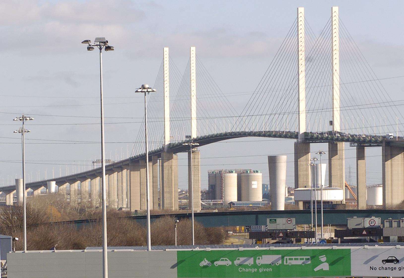 Huge transformer being transported across the Dartford Crossing tonight