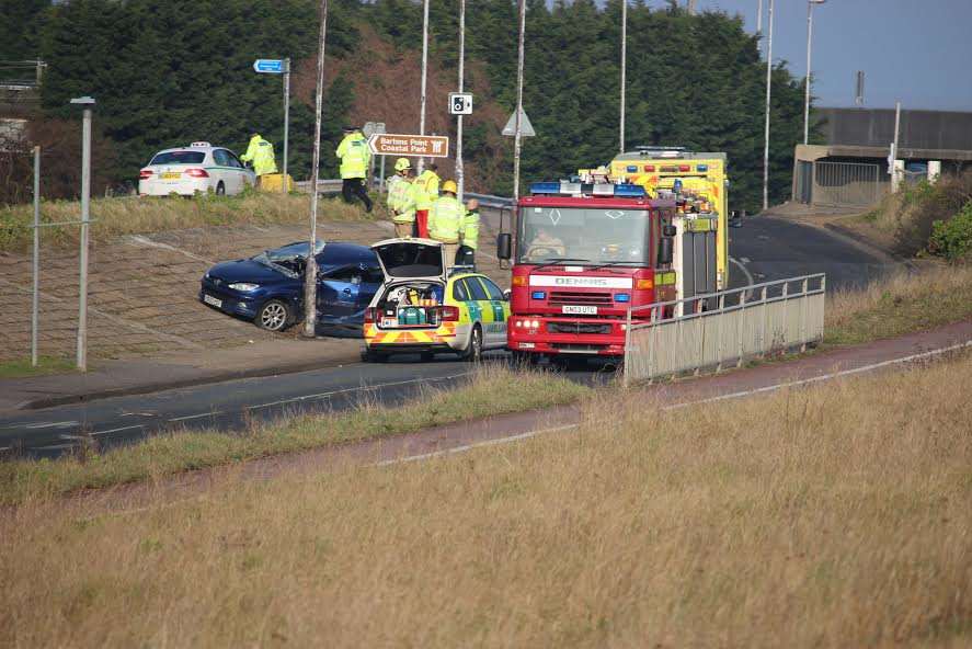 Emergency services went to the accident in Marine Parade, Sheerness