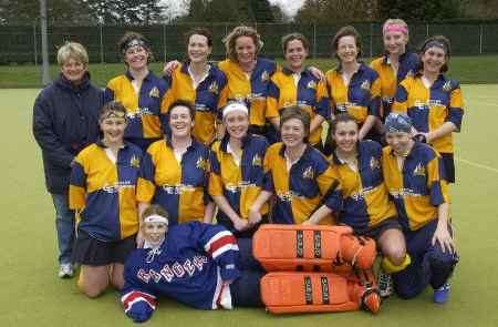 HAPPY DAY: Maidstone Ladies Ist team after finshing as league champions last season