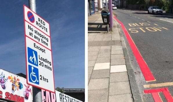 Red routes have been installed on five main roads across the Medway Towns