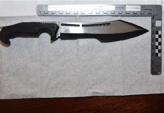 A knife seized following Saadi’s arrest (CPS/PA)