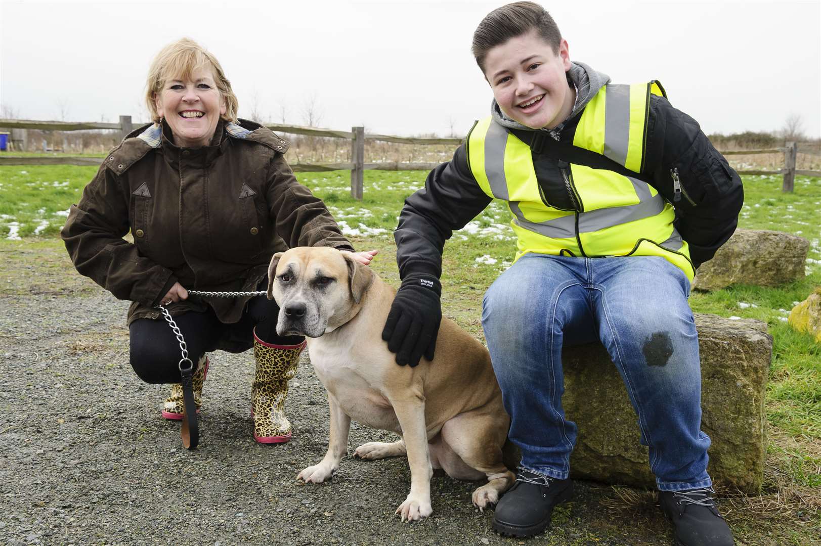 Helen Cox and Harry Bodle-Jones with Flo