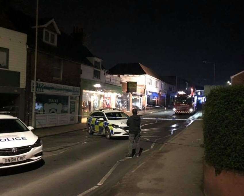 Emergency services in West Street, Sittingbourne. Picture: Let's Go Green Cabs