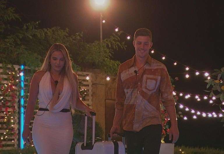 Ella and Mitch left the Love Island villa last night. Picture: ITV