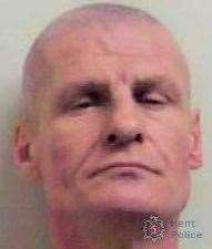 Stephen Clark, 49, was jailed after being caught hiding behind the counter of a restaurant during two break-ins in Sevenoaks. Picture: Kent Police