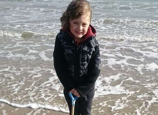Six-year-old Logan spotted the jellyfish at the Sunny Sands in Folkestone