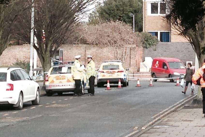 Numerous police cars were at the scene of the incident