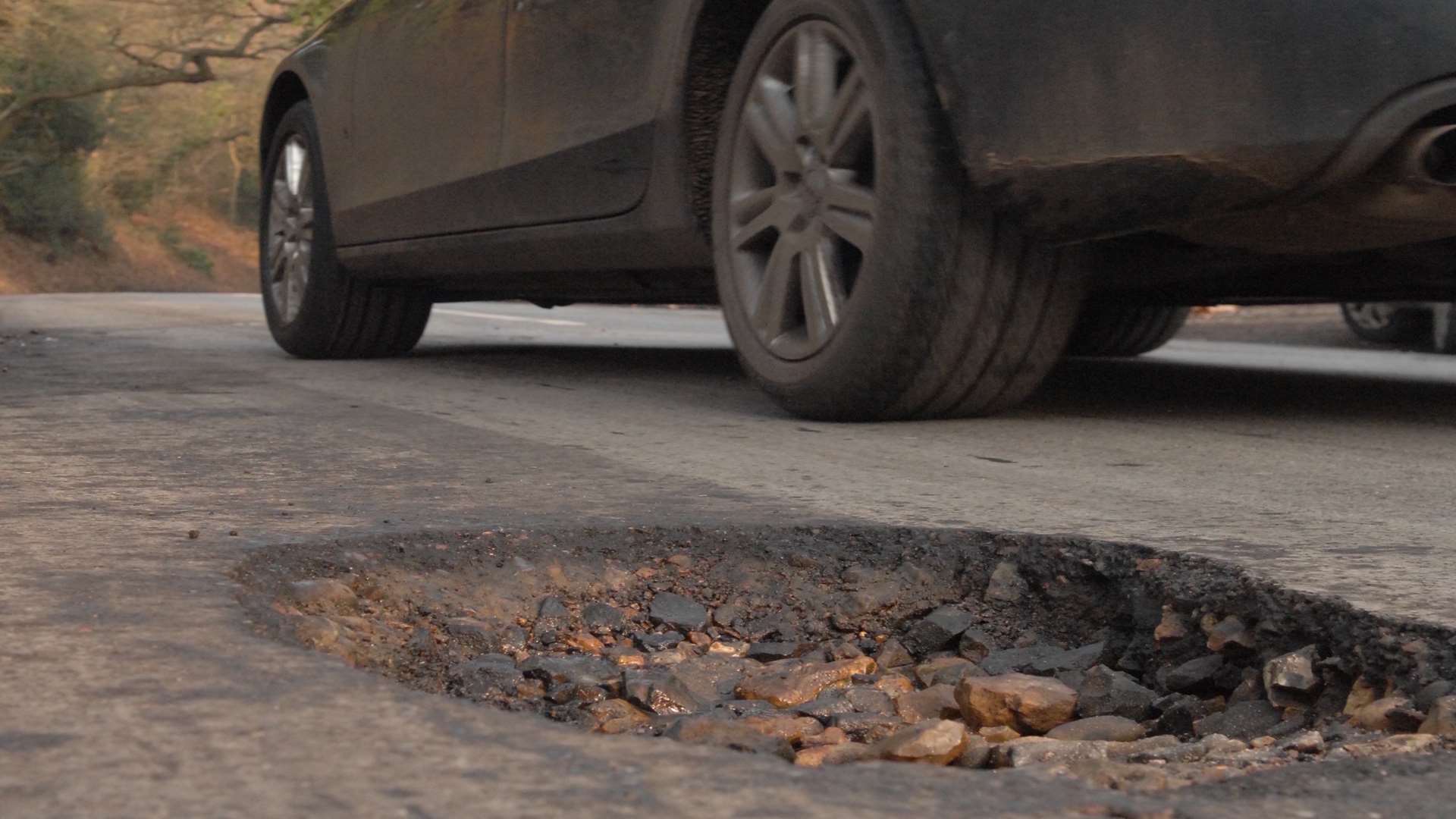 Potholes are an issue in Kent