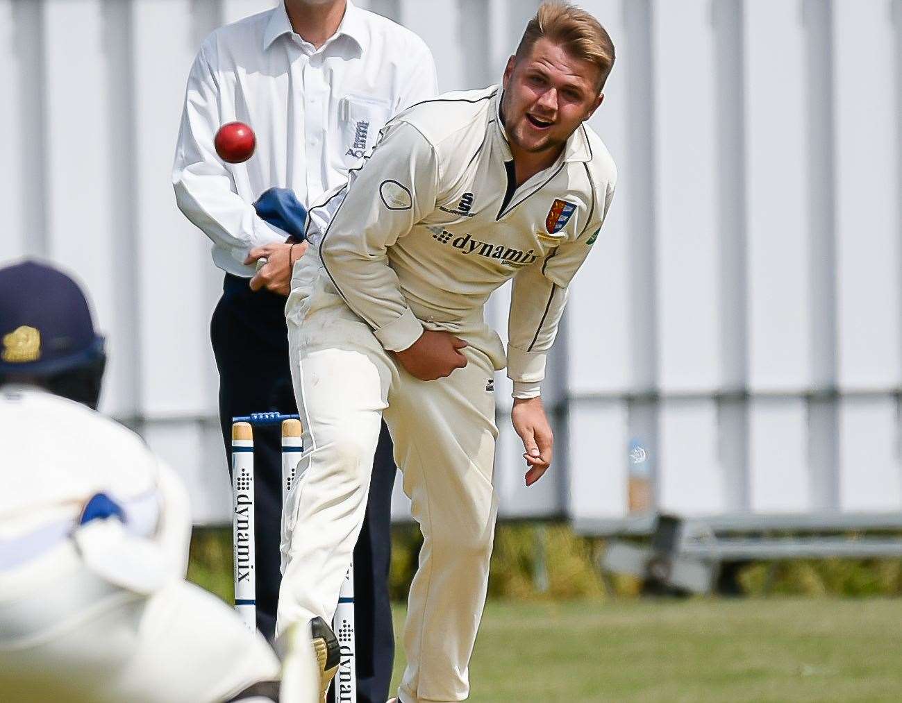 Sandwich's Ben Smith took five wickets against Sevenoaks Vine - including that of Kent opener Ben Compton. Picture: Alan Langley