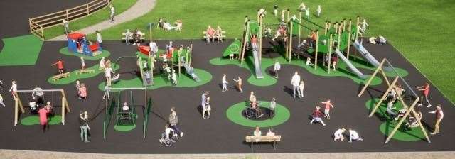 CGI of the planned playground for Shorne Woods Country Park Picture: Playdale