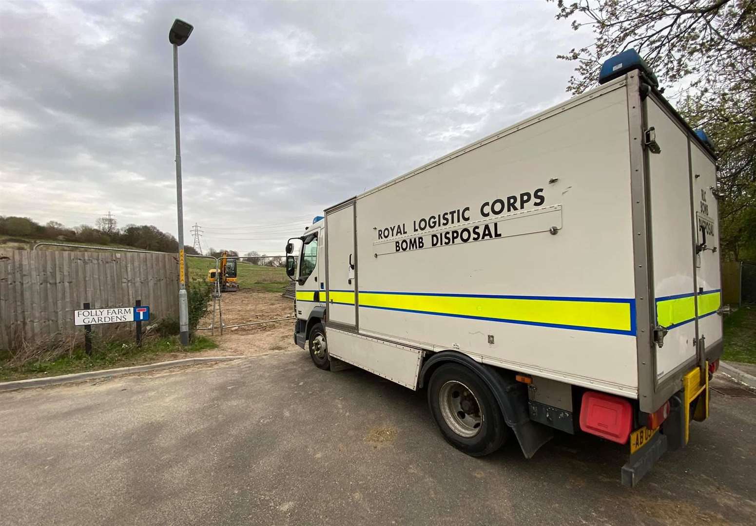 A bomb disposal unit sent to the second call-out in Canterbury on Wednesday evening. Picture: Paul Babra