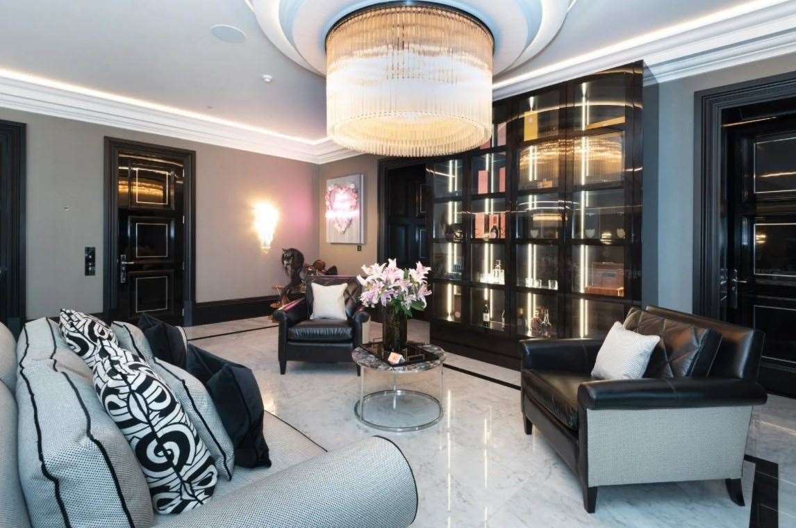 That's quite the chandelier. Picture: Zoopla / Strutt & Parker