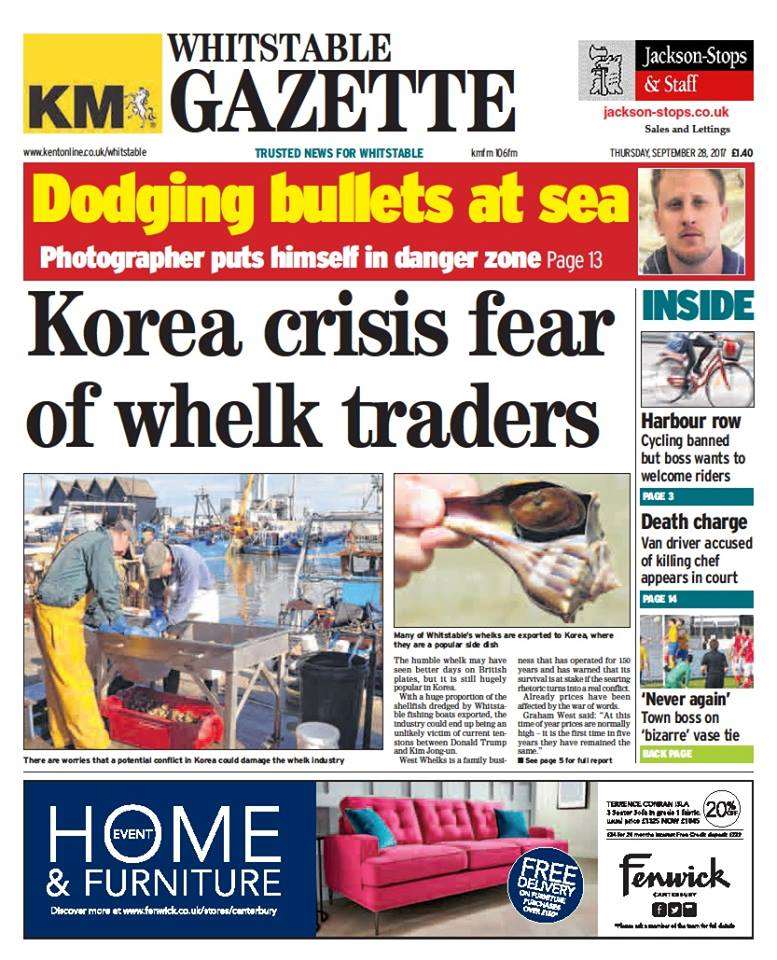 The Whitstable Gazette publishes every Thursday