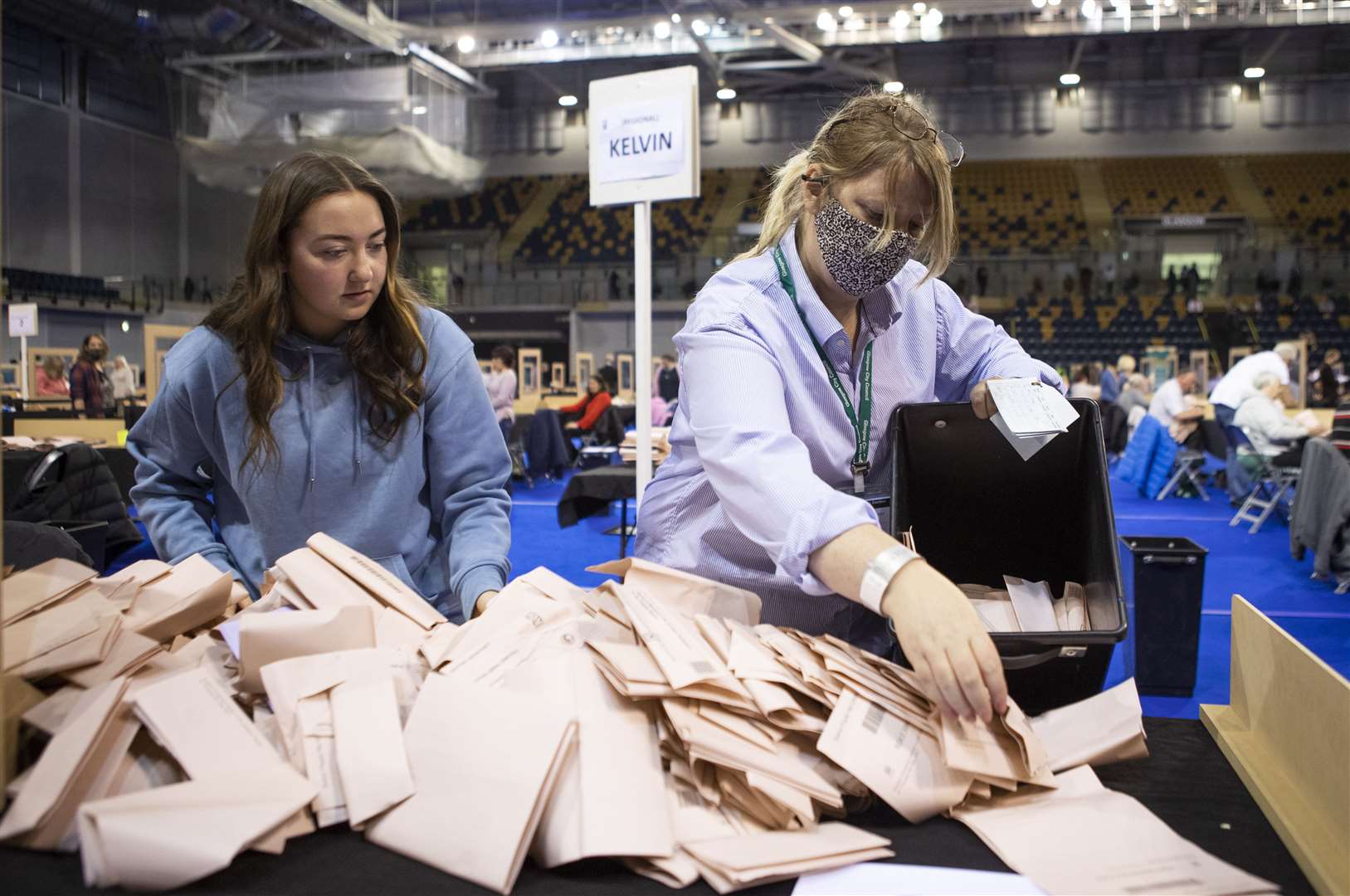 Eight results were declared at the Emirates Arena (Jane Barlow/PA)