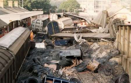 The scene of the crash at Maidstone East