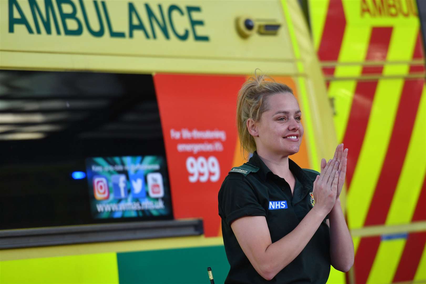 Applause at Queen Elizabeth Hospital in Birmingham (Jacob King/PA)