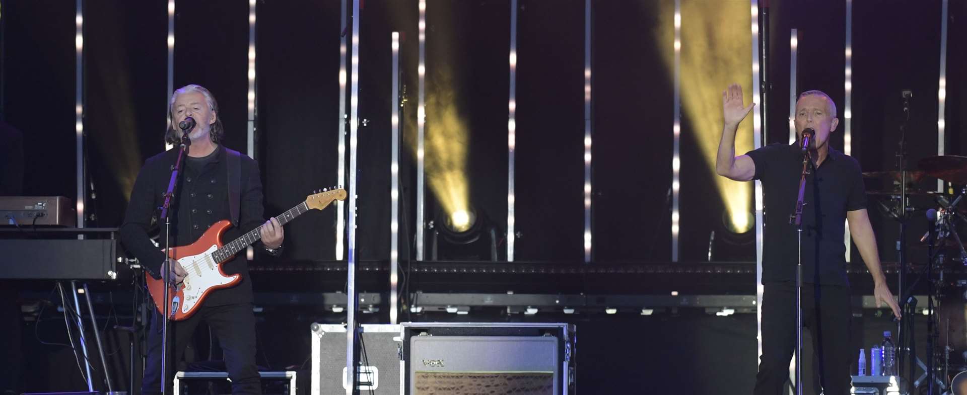 Tears for Fears - Roland Orzabal and Curt Smith (right) entertain the crowds in Canterbury Picture: Barry Goodwin