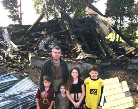 Windmill owner Jonathan Todd with Harry, seven, Ellie, four, Megan, 10 and Joe, 11. Picture: GERRY WARREN