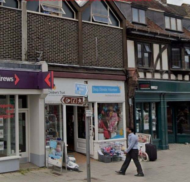 The Sevenoaks Children's Trust shop before the blaze