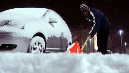 Snow -bound driver