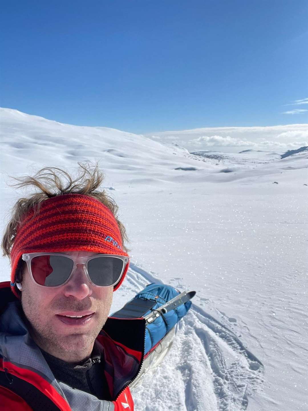 Jonny Huntington completed a 20-day solo expedition in northern Sweden in April (Jonny Huntington/PA)