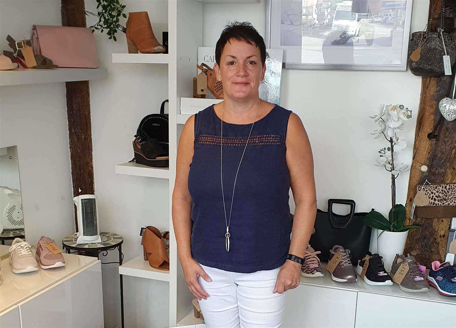 Teresa Hutchinson is owner of Soles with Heart shoe shop in Swan Street, West Malling