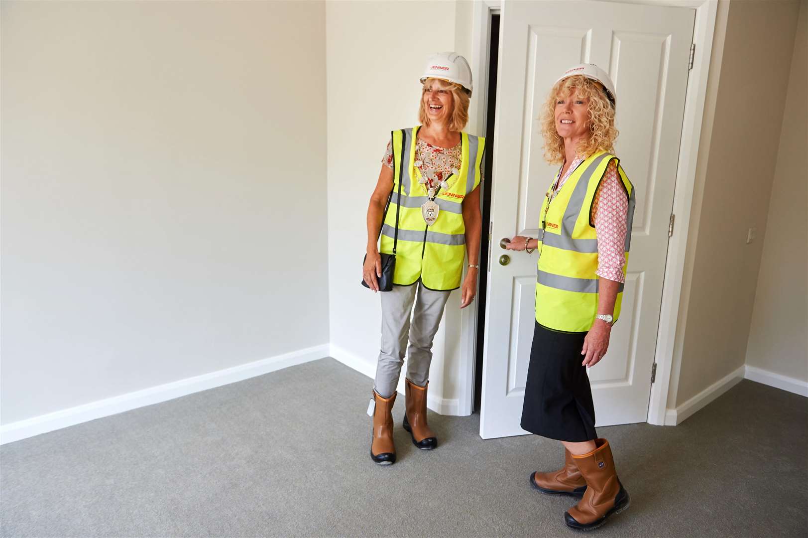 Care UK's Theresa Mead shows the Sheriff of Canterbury one of the rooms at the care home in Whitstable. Picture: Simon Jacobs (3604984)
