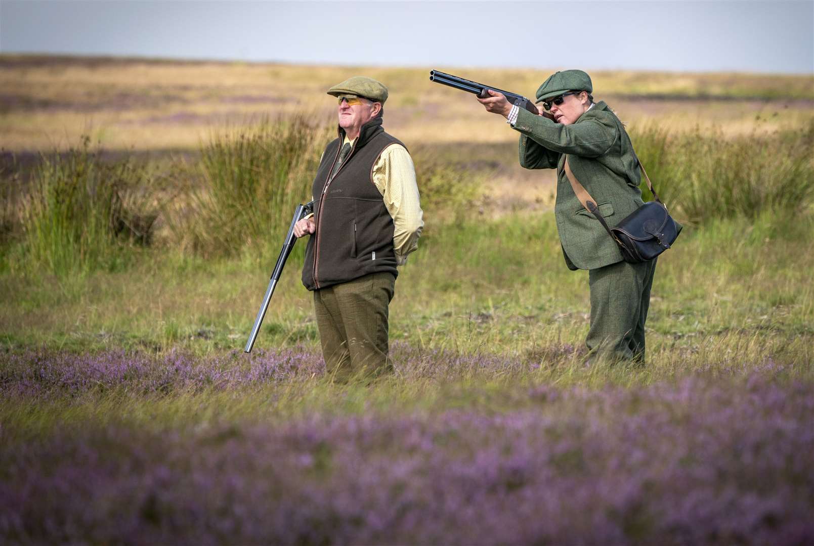 Mark Ewart (left) and Pam Butler train their sights on the quarry (Jane Barlow/PA)