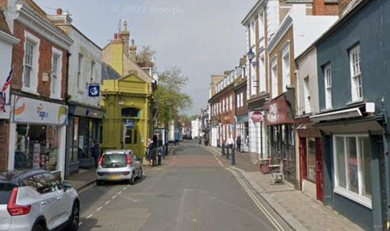 Police were called to Hythe High Street just after 5pm on Thursday. Picture: Google